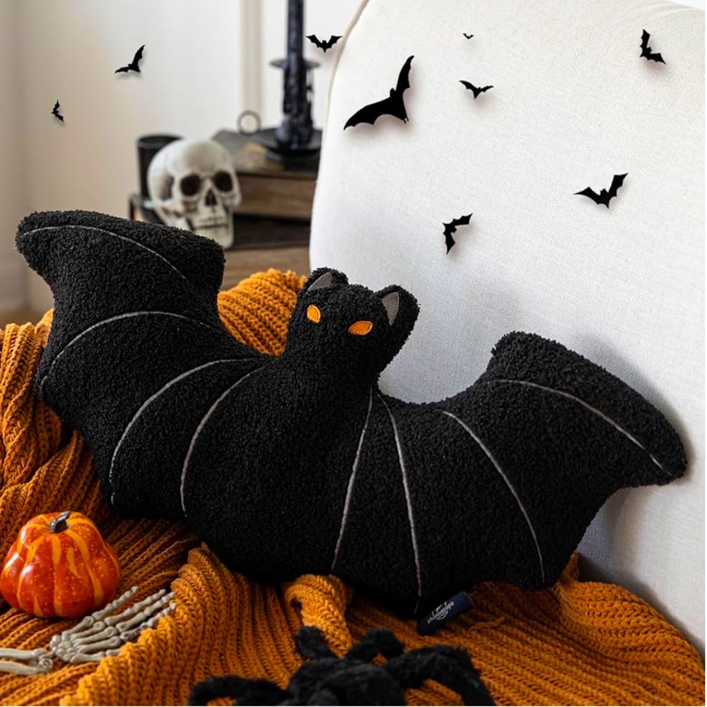 Phantoscope Bat Shaped Throw Pillow